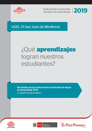 Resultados Evaluación Enla 2019 Lectura, Matematica Y Cy T Ugel 06 1ro Secundaria
