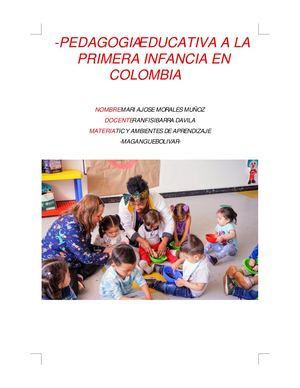 Converted Pedagogia Educativa A La Primera Infancia En Colombia