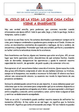 El Ciclo De La Vida