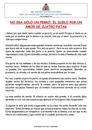 No Era Solo Un Perro