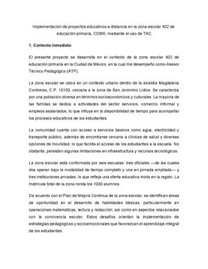 Proyectos educativos a distancia