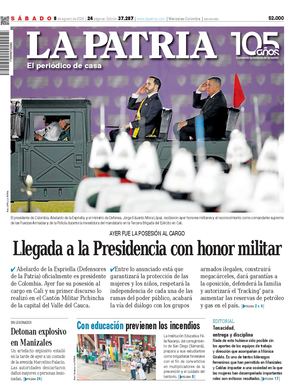 Portada 8 de agosto del 2026