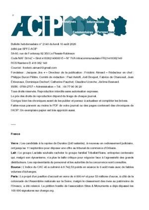 Acip No 2140 Du 10 Aout 2026