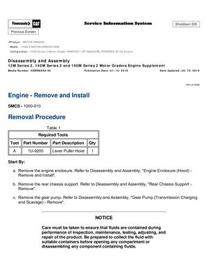 Caterpillar 140M 2 Motor Grader Service Manual PDF