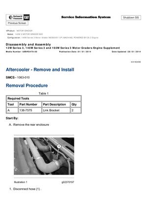 Caterpillar 140M 3 Motor Grader Service Manual PDF
