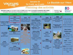 Programme Des Activités S33