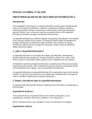 Asignación 1 Seguridadd, Ismael Guerra