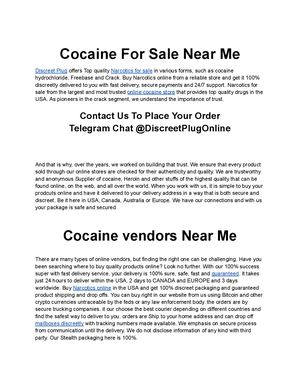 Cocaine For Sale Near Me