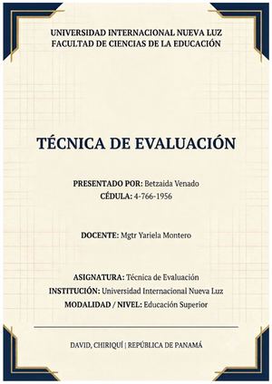 Tecnica De Evaluación