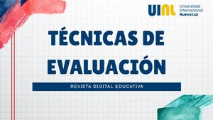 Revista Digital Técnicas De Evaluación