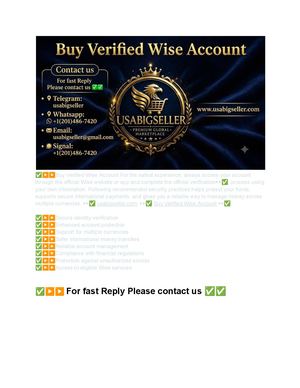 Op 7 Sites To Buy Verified Wise Accounts Usa & Uk