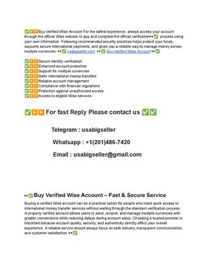 Top 9 Platforms To Buy Verified Wise Accounts Securely