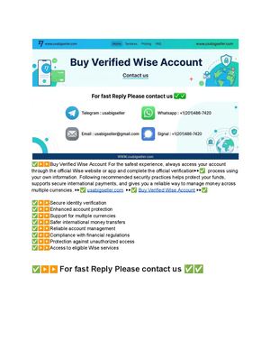 How To Safely Navigate Verified Wise Account Purchases