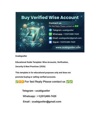 Top =Usabigseller Sites To Buy Verified Wise Accounts Usa & Uk