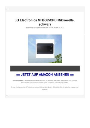 LG Electronics MH6565CPB Mikrowelle, schwarz