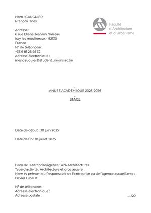 Rapport De Stage