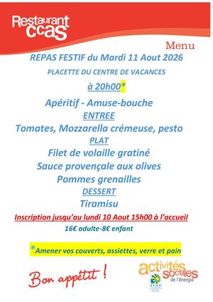 Menu Repas Festif 1108