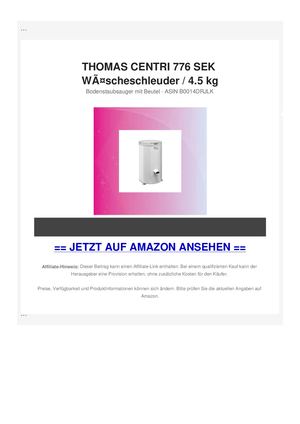 THOMAS CENTRI 776 SEK WÃƒÂ¤scheschleuder / 4.5 kg