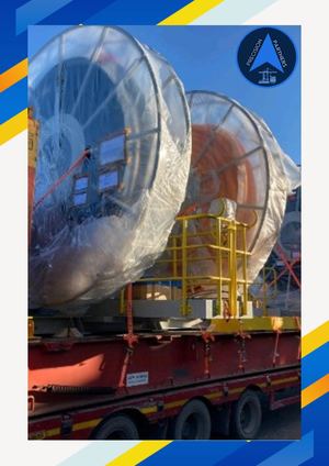 Oversized Cable Reel Lashing And Securing Supervised By Precision Partners