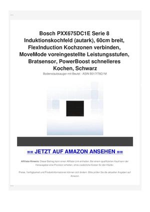 Bosch PXX675DC1E Serie 8 Induktionskochfeld (autark), 60cm breit, FlexInduction Kochzonen verbinden, MoveMode voreingestellte Leistungsstufen, Bratsensor, PowerBoost schnelleres Kochen, Schwarz