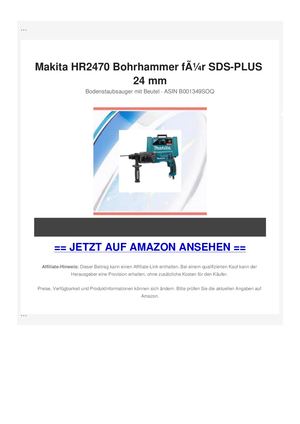 Makita HR2470 Bohrhammer fÃƒÂ¼r SDS-PLUS 24 mm