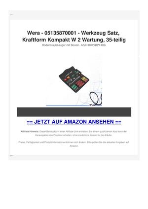 Wera - 05135870001 - Werkzeug Satz, Kraftform Kompakt W 2 Wartung, 35-teilig