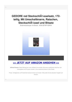 GEDORE red SteckschlÃƒÂ¼sselsatz, 172-teilig, Mit Umschaltknarre, Ratschen, SteckschlÃƒÂ¼ssel und Bitsatz