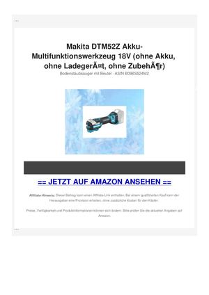 Makita DTM52Z Akku-Multifunktionswerkzeug 18V (ohne Akku, ohne LadegerÃƒÂ¤t, ohne ZubehÃƒÂ¶r)
