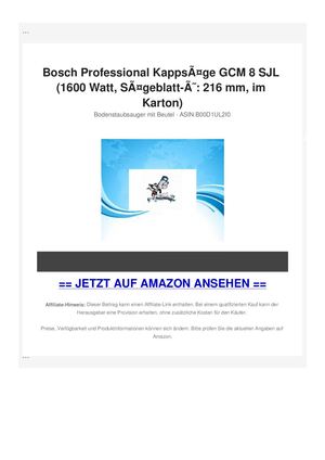 Bosch Professional KappsÃƒÂ¤ge GCM 8 SJL (1600 Watt, SÃƒÂ¤geblatt-ÃƒÂ˜: 216 mm, im Karton)