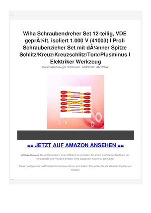 Wiha Schraubendreher Set 12-teilig, VDE geprÃƒÂ¼ft, isoliert 1.000 V (41003) I Profi Schraubenzieher Set mit dÃƒÂ¼nner Spitze Schlitz/Kreuz/Kreuzschlitz/Torx/Plusminus I Elektriker Werkzeug