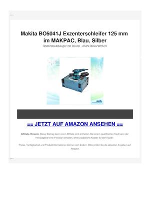 Makita BO5041J Exzenterschleifer 125 mm im MAKPAC, Blau, Silber