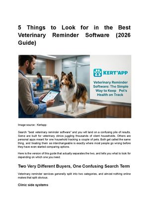 5 Things To Look For In The Best Veterinary Reminder Software (2026 Guide)