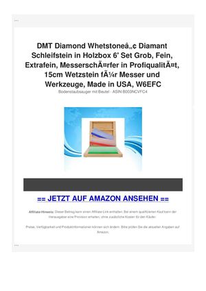 DMT Diamond WhetstoneÃ¢Â„Â¢ Diamant Schleifstein in Holzbox 6' Set Grob, Fein, Extrafein, MesserschÃƒÂ¤rfer in ProfiqualitÃƒÂ¤t, 15cm Wetzstein fÃƒÂ¼r Messer und Werkzeuge, Made in USA, W6EFC