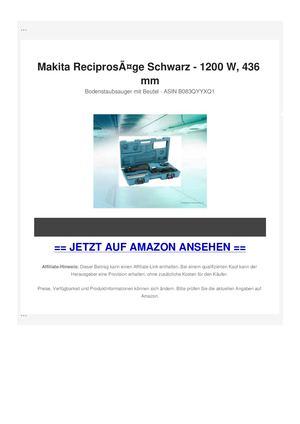Makita ReciprosÃƒÂ¤ge Schwarz - 1200 W, 436 mm