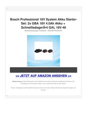 Bosch Professional 18V System Akku Starter-Set: 2x GBA 18V 4.0Ah Akku + SchnellladegerÃƒÂ¤t GAL 18V-40