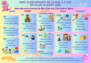 Mini Club Semaine 33 Aout 26