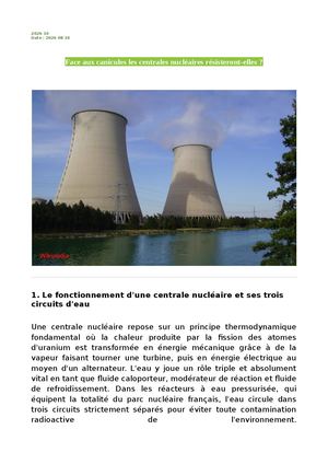 Sécheresse Er Centrales Nucléaires
