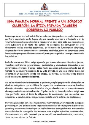 Una Familia Normal Frente A Un Sórdido Culebrón