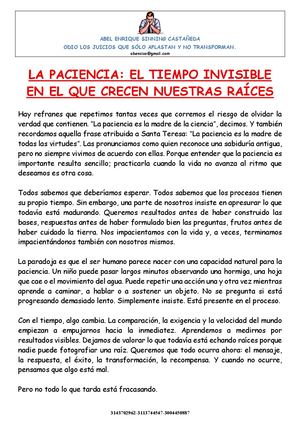 La Paciencia