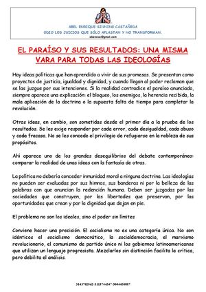 El Paraíso Y Sus Resultados