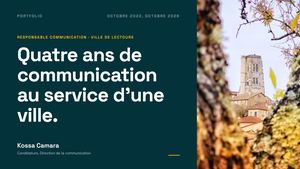 Portfolio. 4 ans de communication à Lectoure