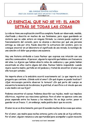 Lo Esencial Que No Se Ve