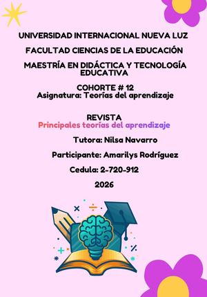 Revista Teorias Del Aprendizaje