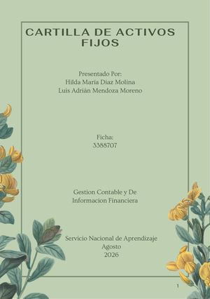 Cartilla De Activos Fijos