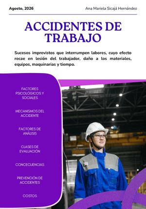 Revista de SSO sobre Accidentes laborales