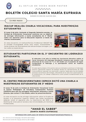 Boletín CSME Mes de Julio