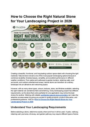 How To Choose The Right Natural Stone