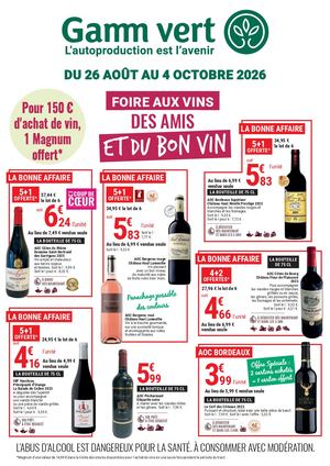 Tract Foire aux vins Gamm Vert Petit magasin