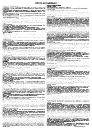 Conditions Générales De Vente Dodo 2026