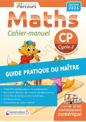 Extrait du Guide pratique du Maître iParcours Maths CP (2026) - Génération 5